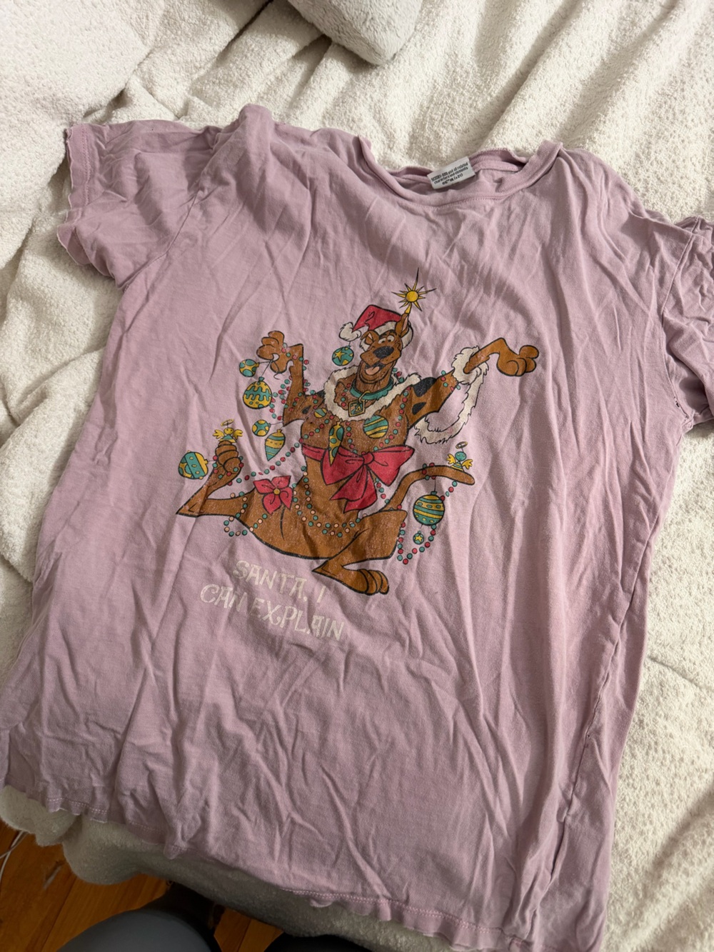 Cotton On x Scooby Doo Christmas Santa I Can Explain Graphic Tee Vintage Raw